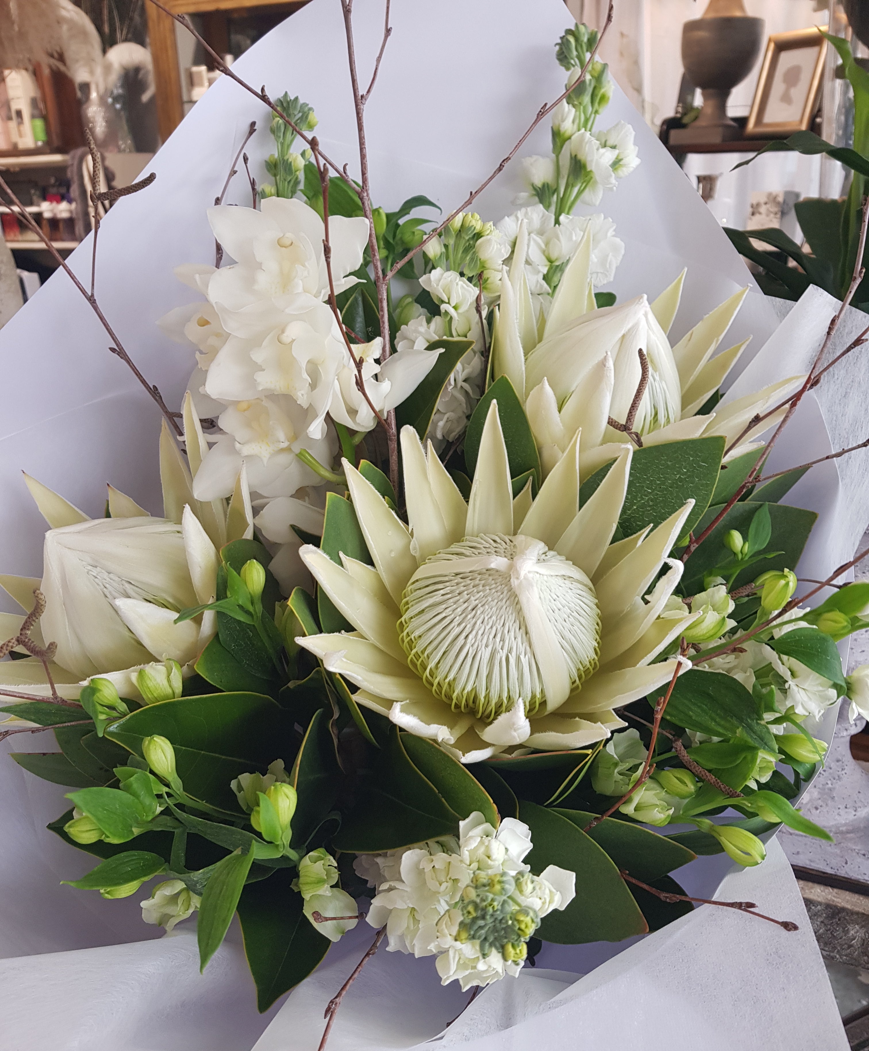 White and Green Bouquet